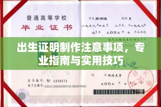 成县出生证明制作注意事项，专业指南与实用技巧