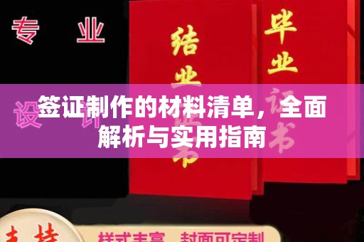 成县签证制作的材料清单，全面解析与实用指南